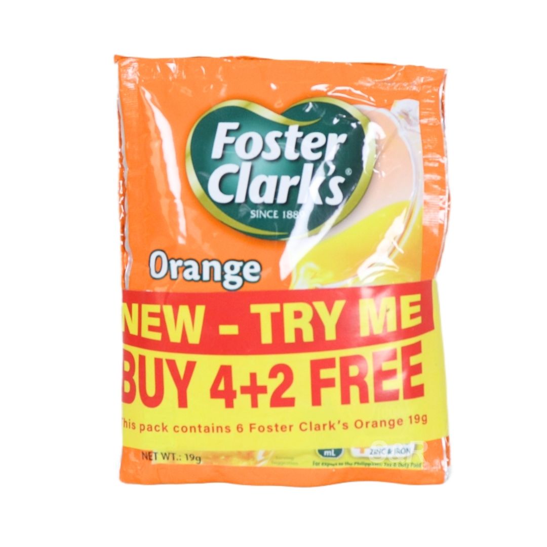 Foster Clark's Orange 19g Buy 4+2 Free Pack